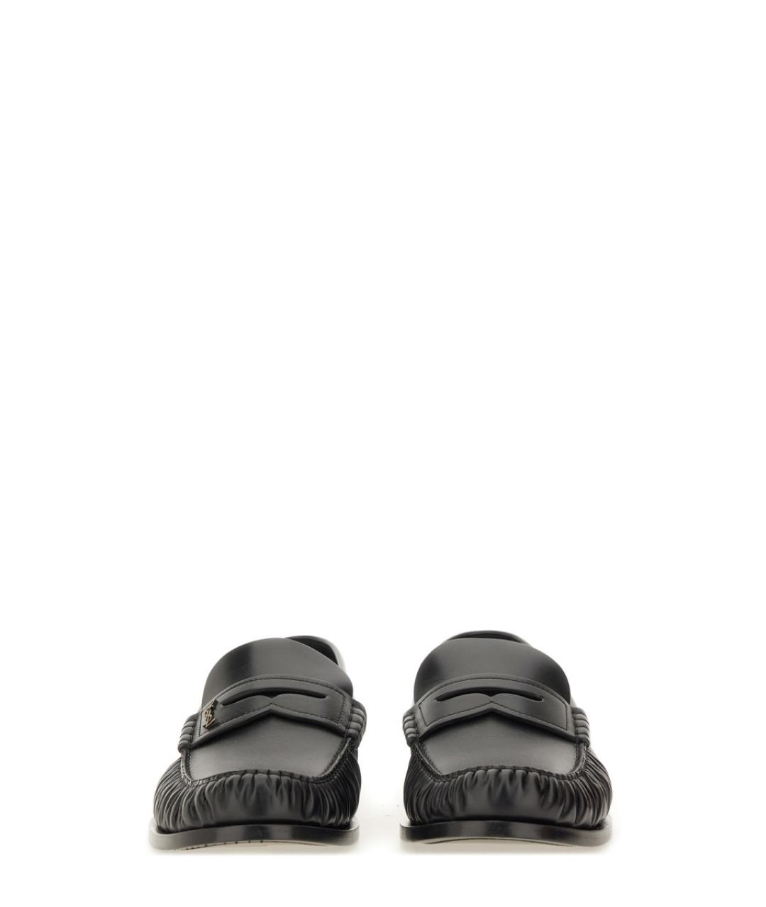 SAINT LAURENT Черные кожаные лоферы, фото 4