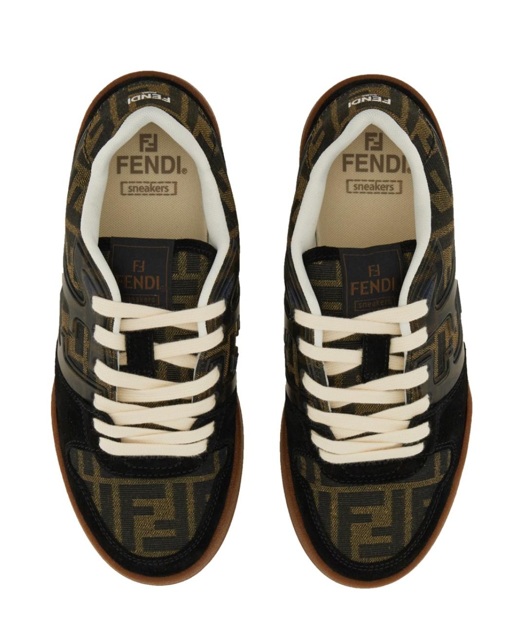 FENDI Коричневые кеды, фото 6
