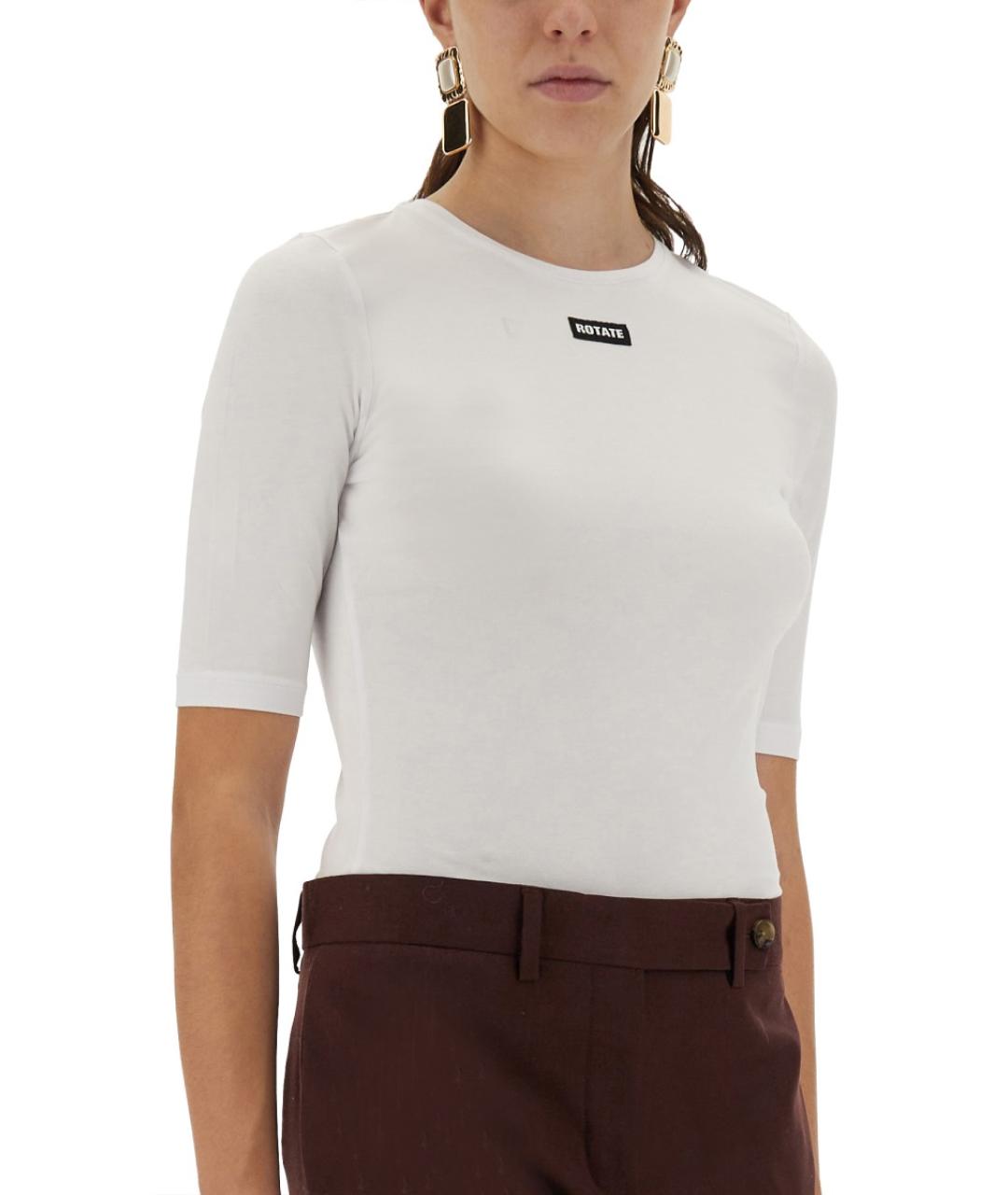 ROTATE Белая хлопковая футболка, фото 5