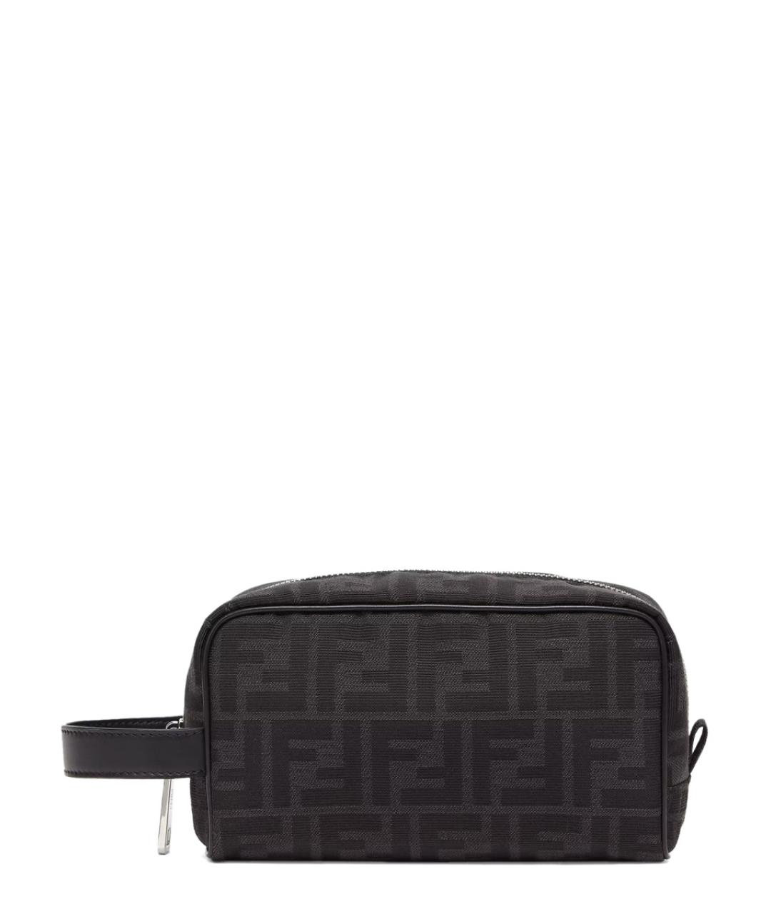 FENDI Черная синтетическая барсетка, фото 1
