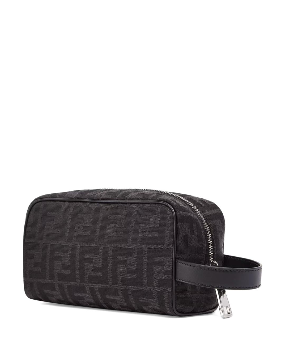 FENDI Черная синтетическая барсетка, фото 2