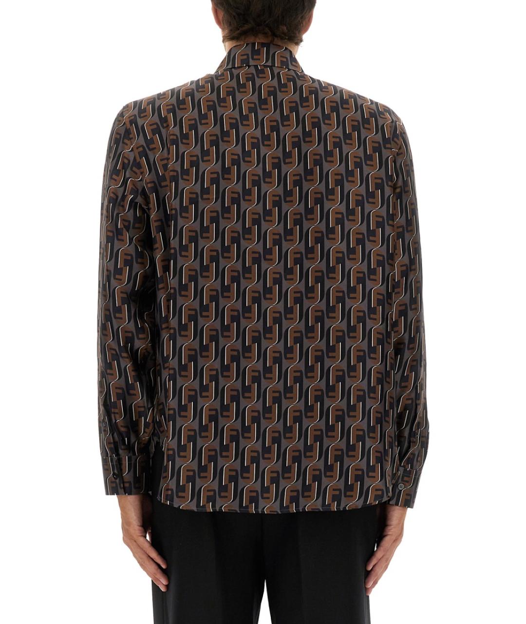 FENDI Мульти шелковая кэжуал рубашка, фото 4
