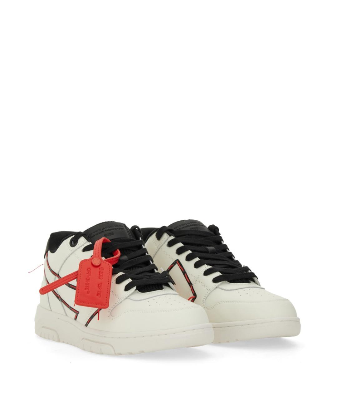 OFF-WHITE Белые синтетические низкие кроссовки / кеды, фото 3