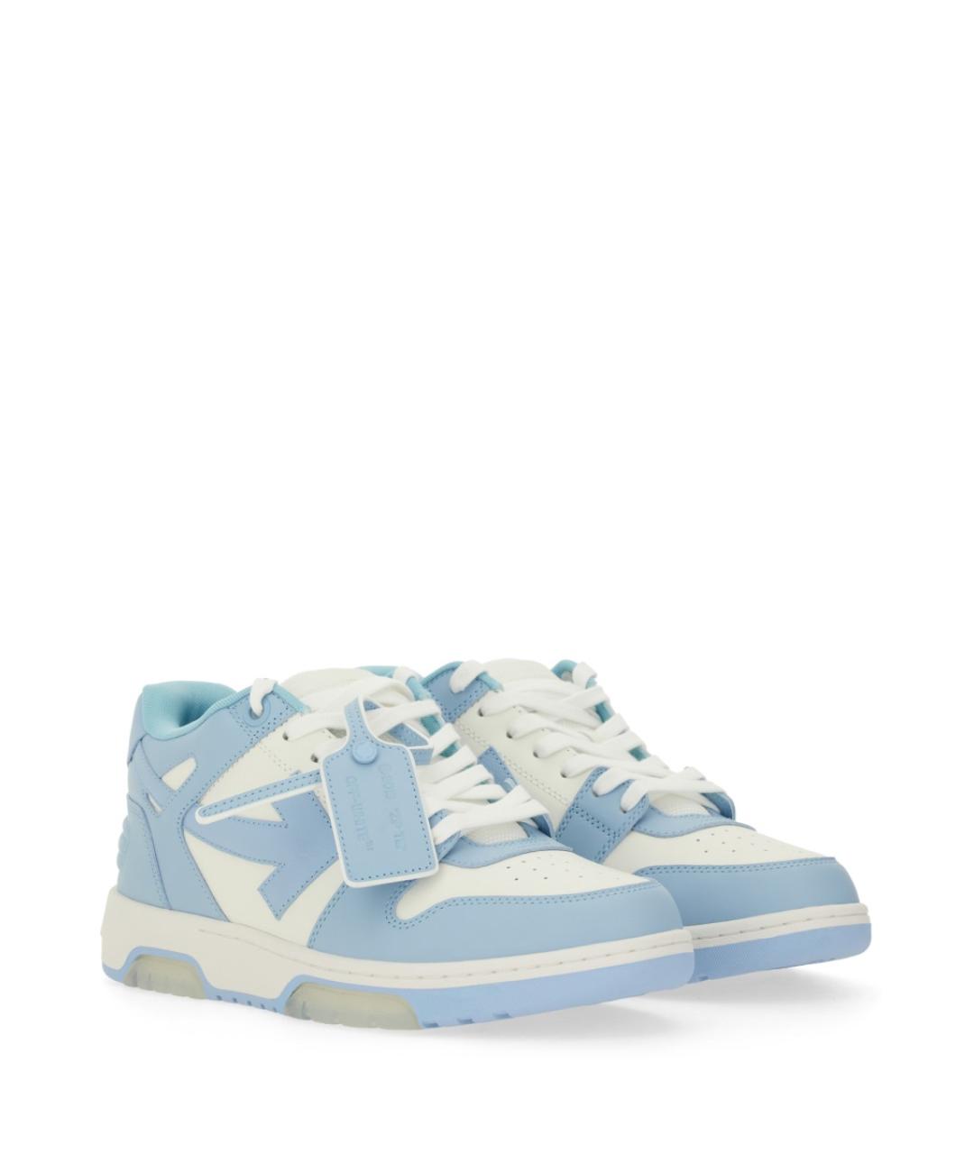 OFF-WHITE Голубые синтетические низкие кроссовки / кеды, фото 3