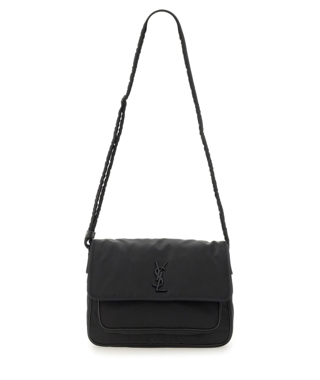SAINT LAURENT Черная синтетическая сумка на плечо, фото 1