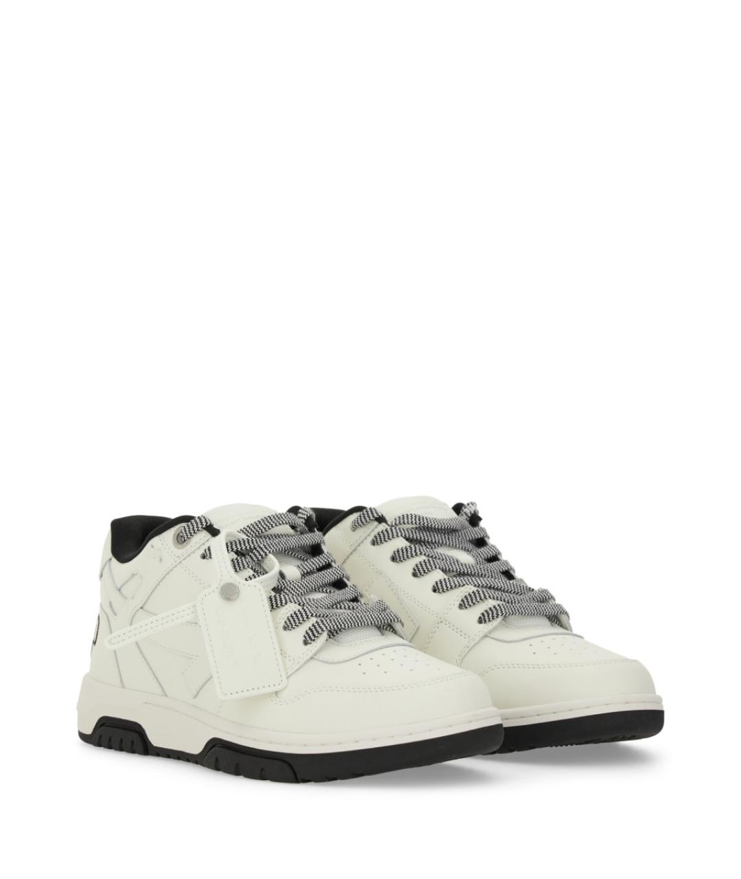 OFF-WHITE Белые синтетические низкие кроссовки / кеды, фото 3