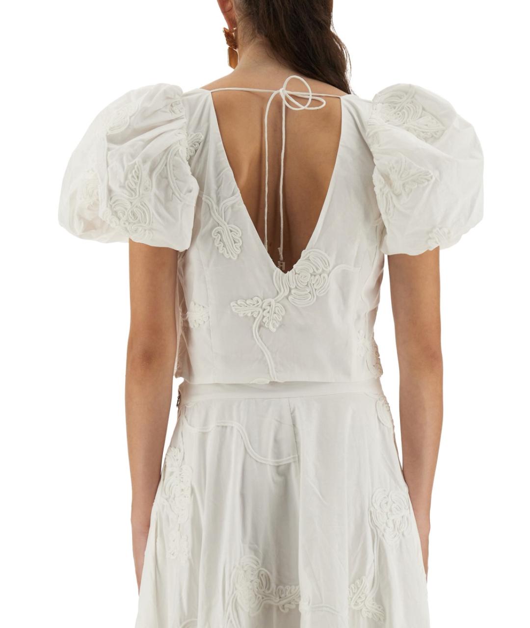 ROTATE Белая хлопковая блузы, фото 3