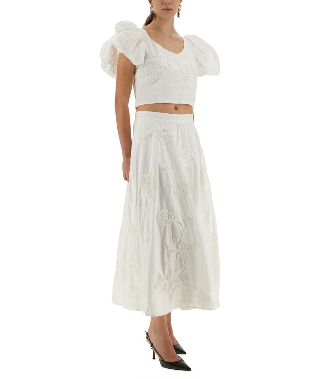 ROTATE Белая хлопковая блузы, фото 2