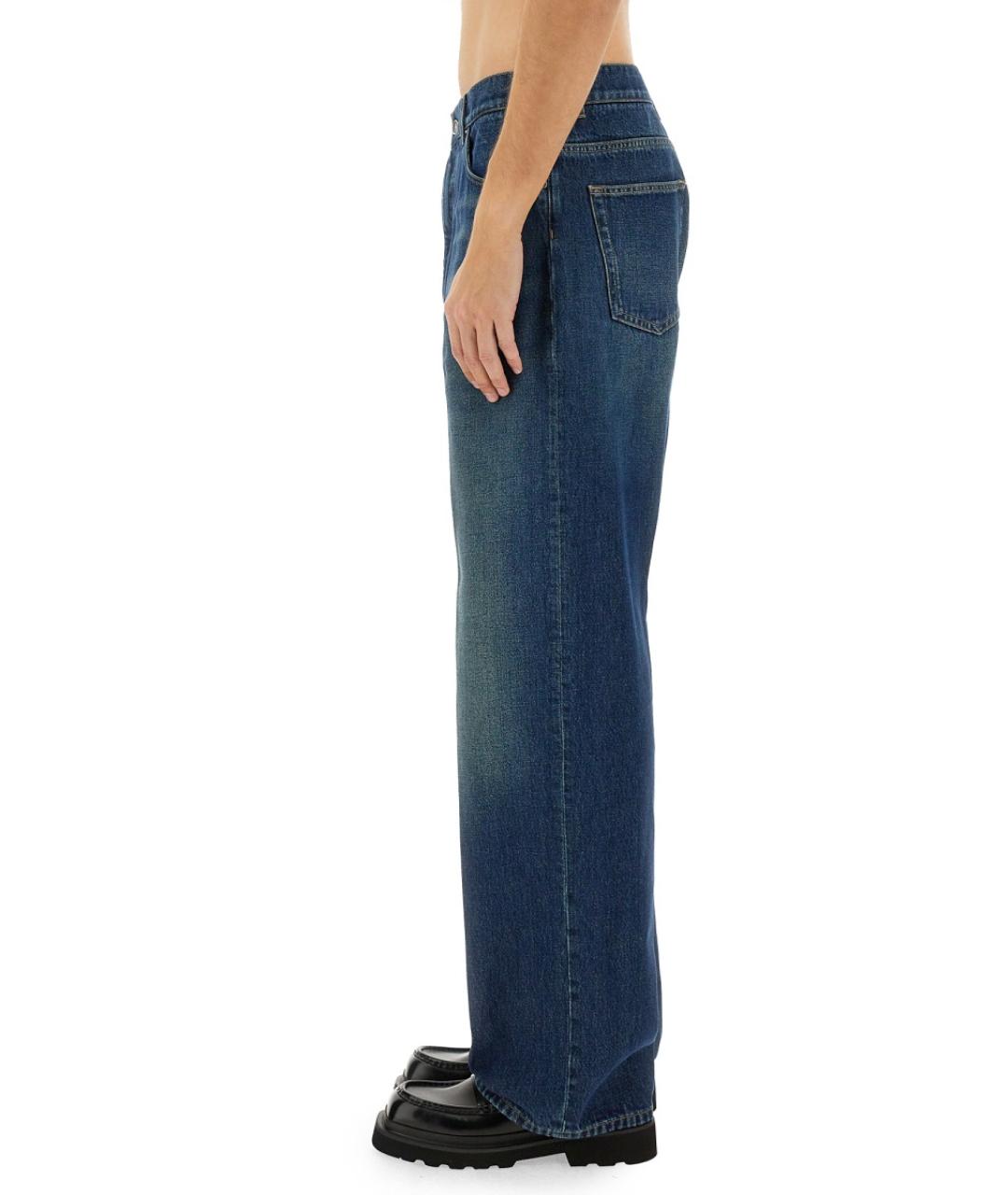 DOLCE&GABBANA Синие хлопковые прямые джинсы, фото 4