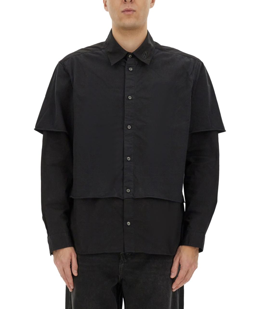 DIESEL Черная хлопковая кэжуал рубашка, фото 2