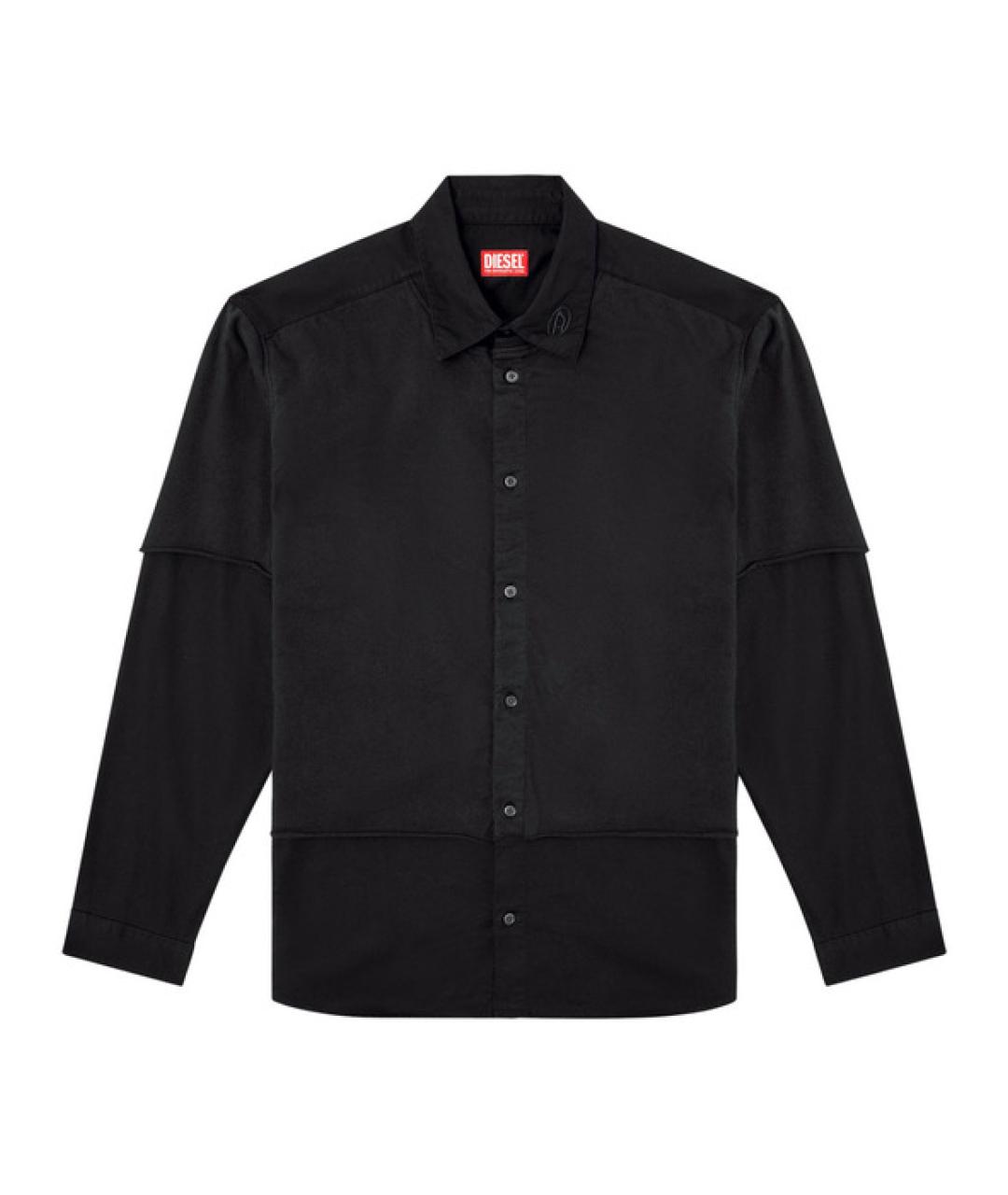 DIESEL Черная хлопковая кэжуал рубашка, фото 1