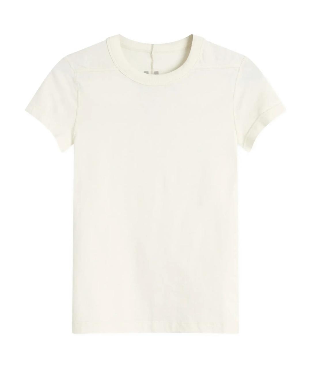 RICK OWENS Белая хлопковая футболка, фото 1