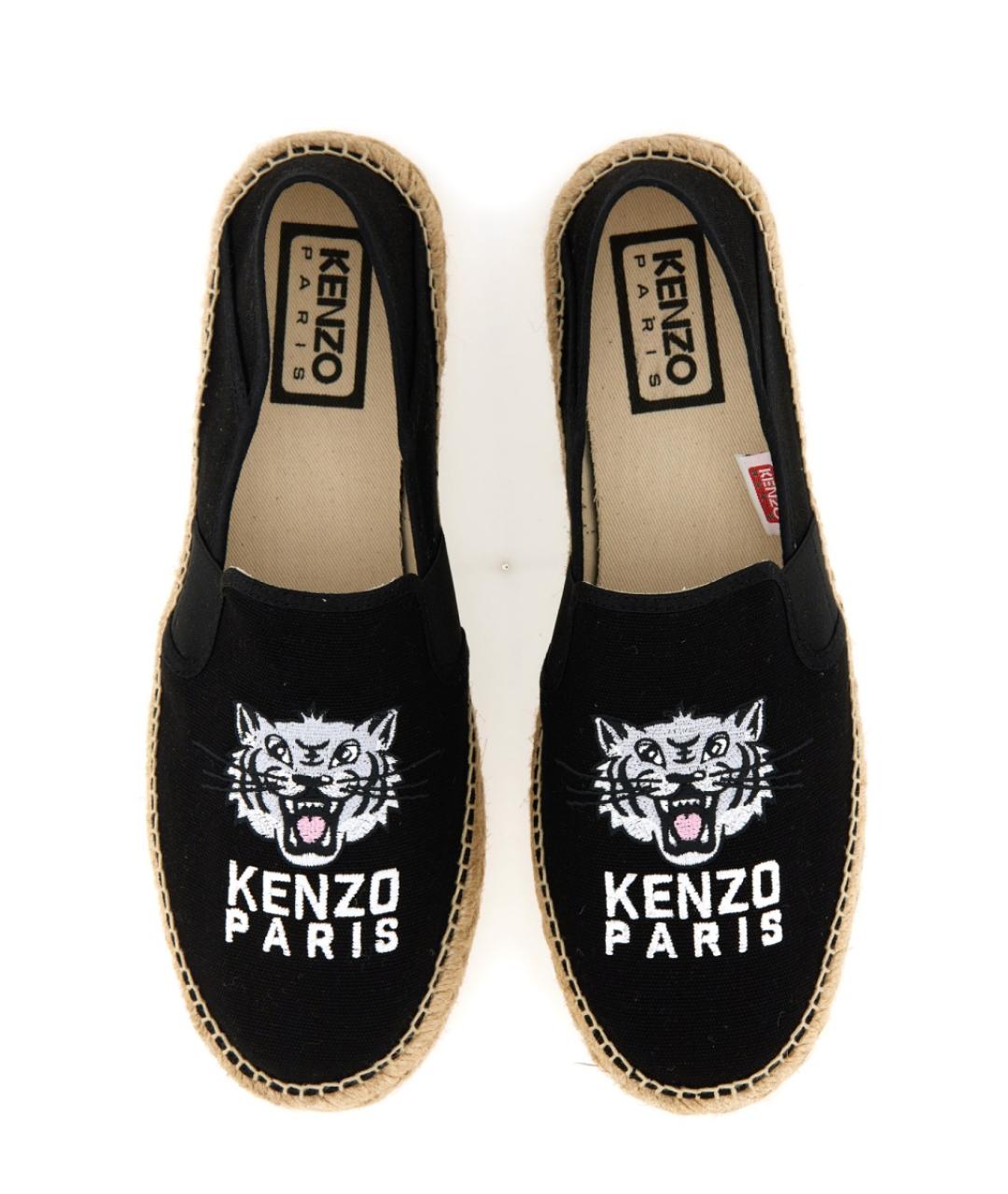 KENZO Черные текстильные эспадрильи, фото 6