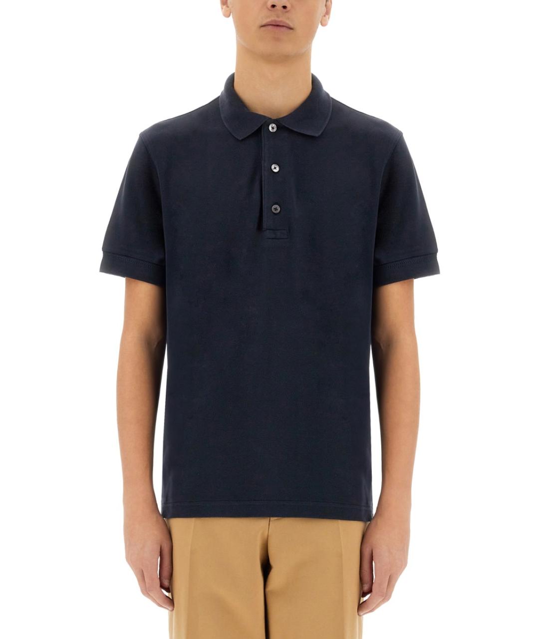 TOM FORD Синее поло с коротким рукавом, фото 2