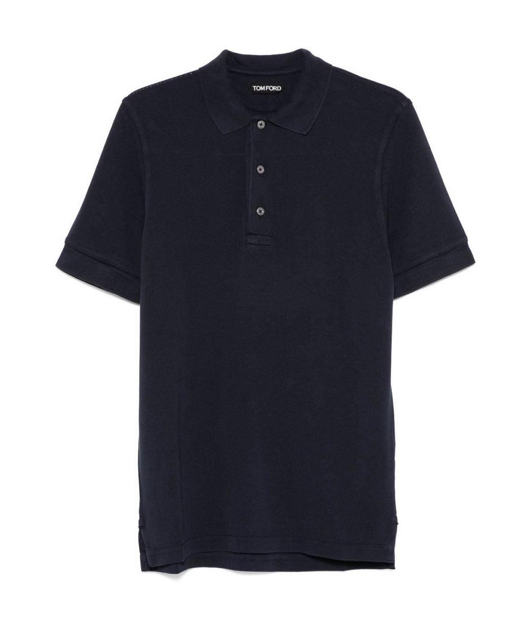 TOM FORD Синее поло с коротким рукавом, фото 1