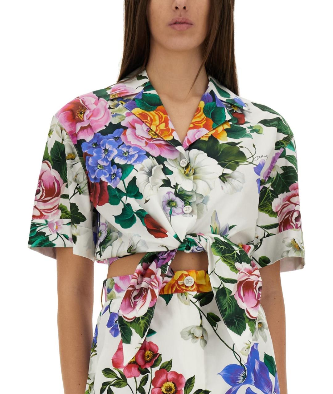 DOLCE&GABBANA Мульти хлопковая рубашка, фото 4