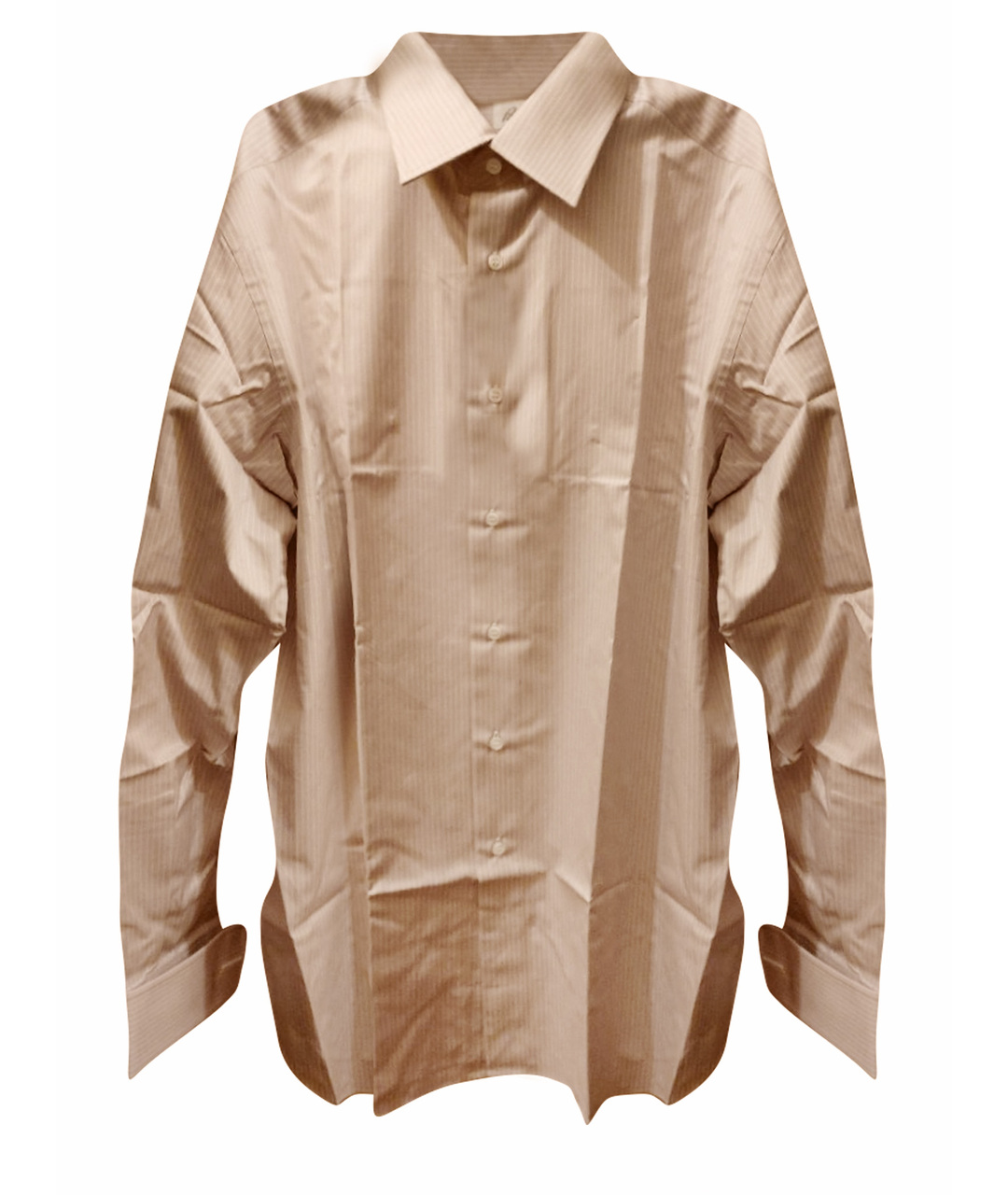 BRIONI Бежевая хлопковая классическая рубашка, фото 1