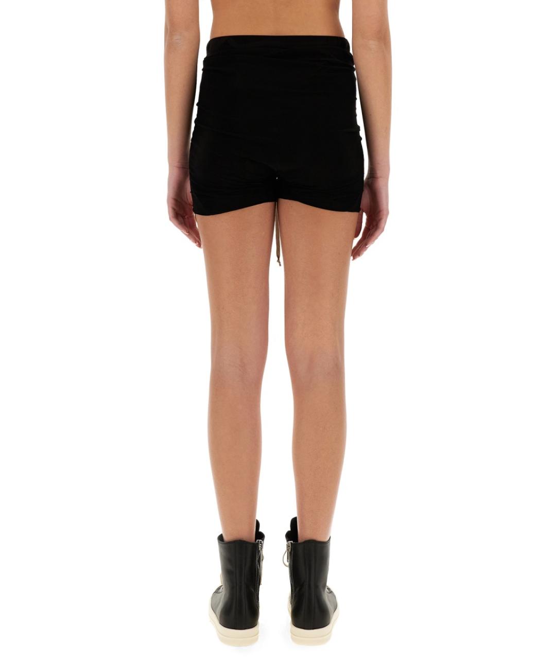 RICK OWENS Черные вискозные шорты, фото 4