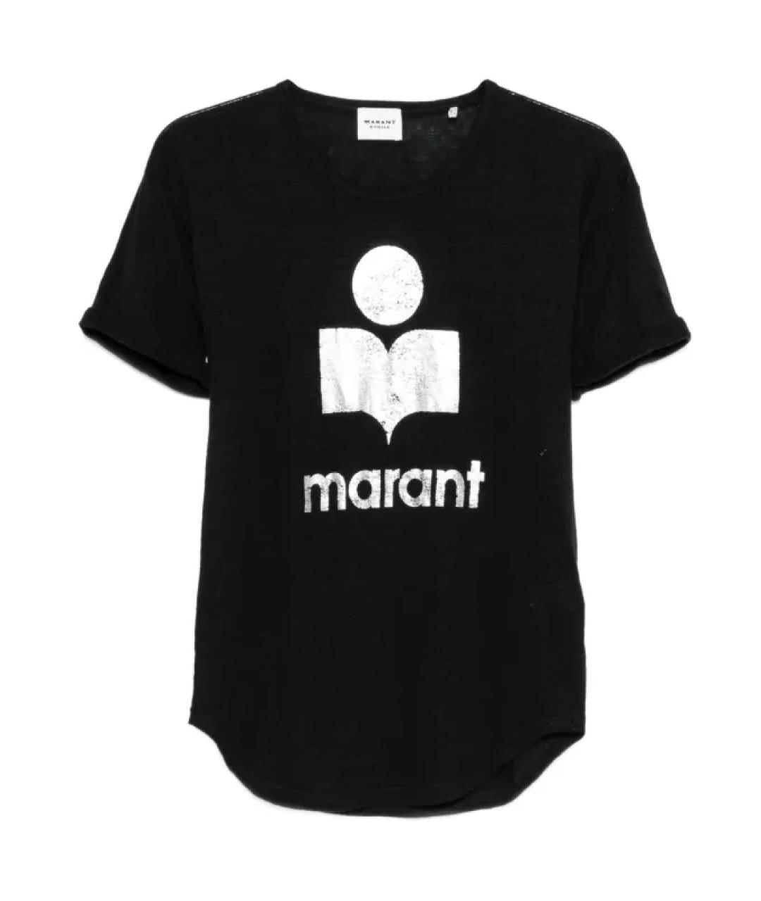 ISABEL MARANT ETOILE Черная льняная футболка, фото 1