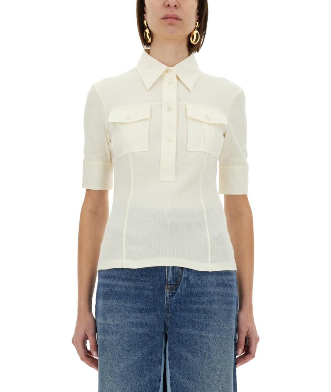 CHLOE Белая хлопковая футболка, фото 5