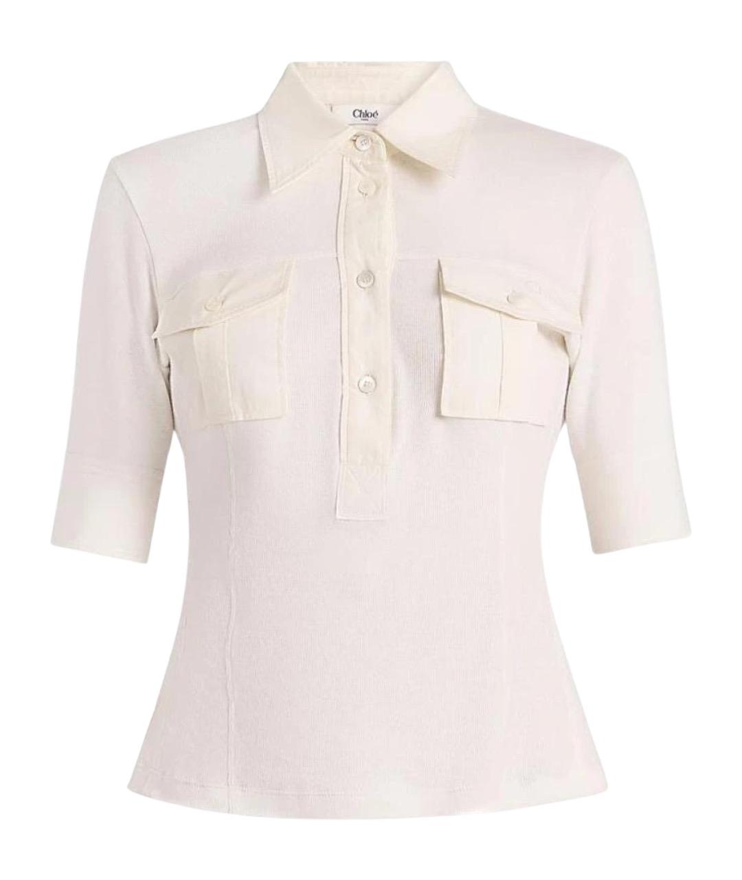 CHLOE Белая хлопковая футболка, фото 1