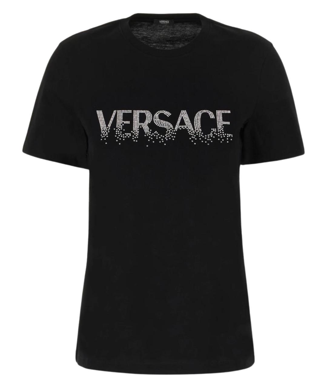 VERSACE Черная хлопковая футболка, фото 1
