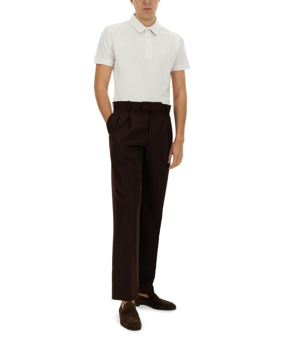 ETRO Белое хлопковое поло с коротким рукавом, фото 3