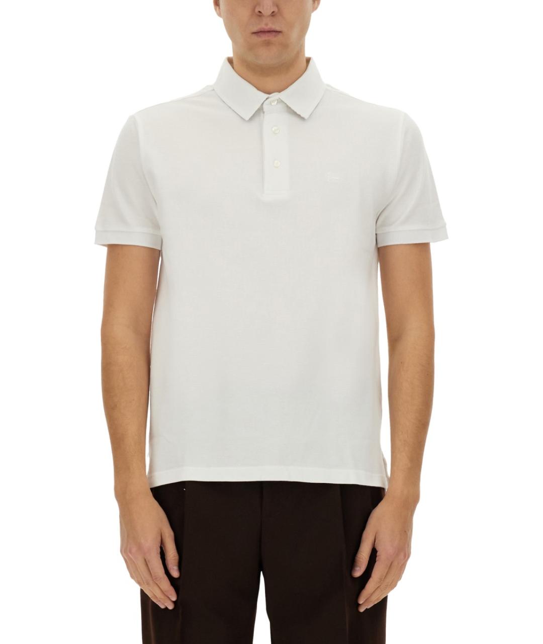 ETRO Белое хлопковое поло с коротким рукавом, фото 2