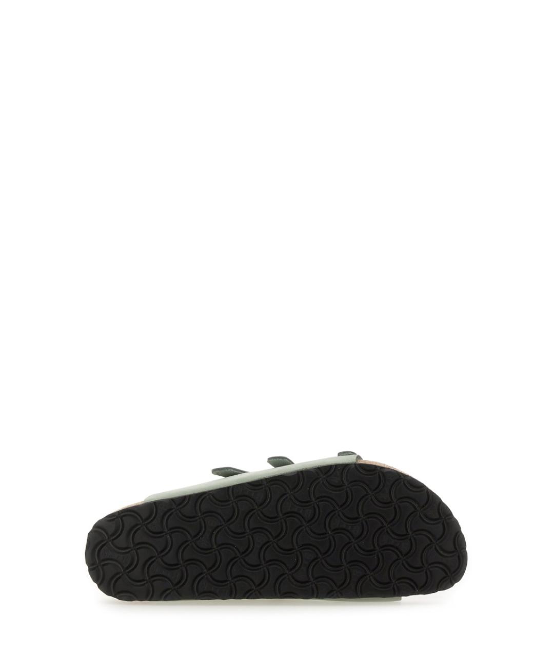 BIRKENSTOCK Зеленые кожаные шлепанцы, фото 5