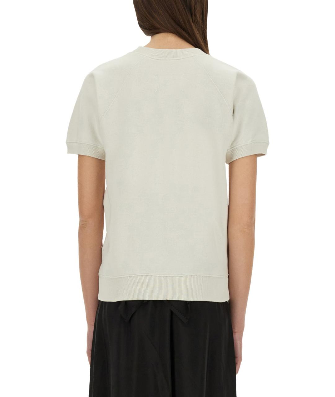 MAISON MARGIELA Белый хлопковый джемпер / свитер, фото 4