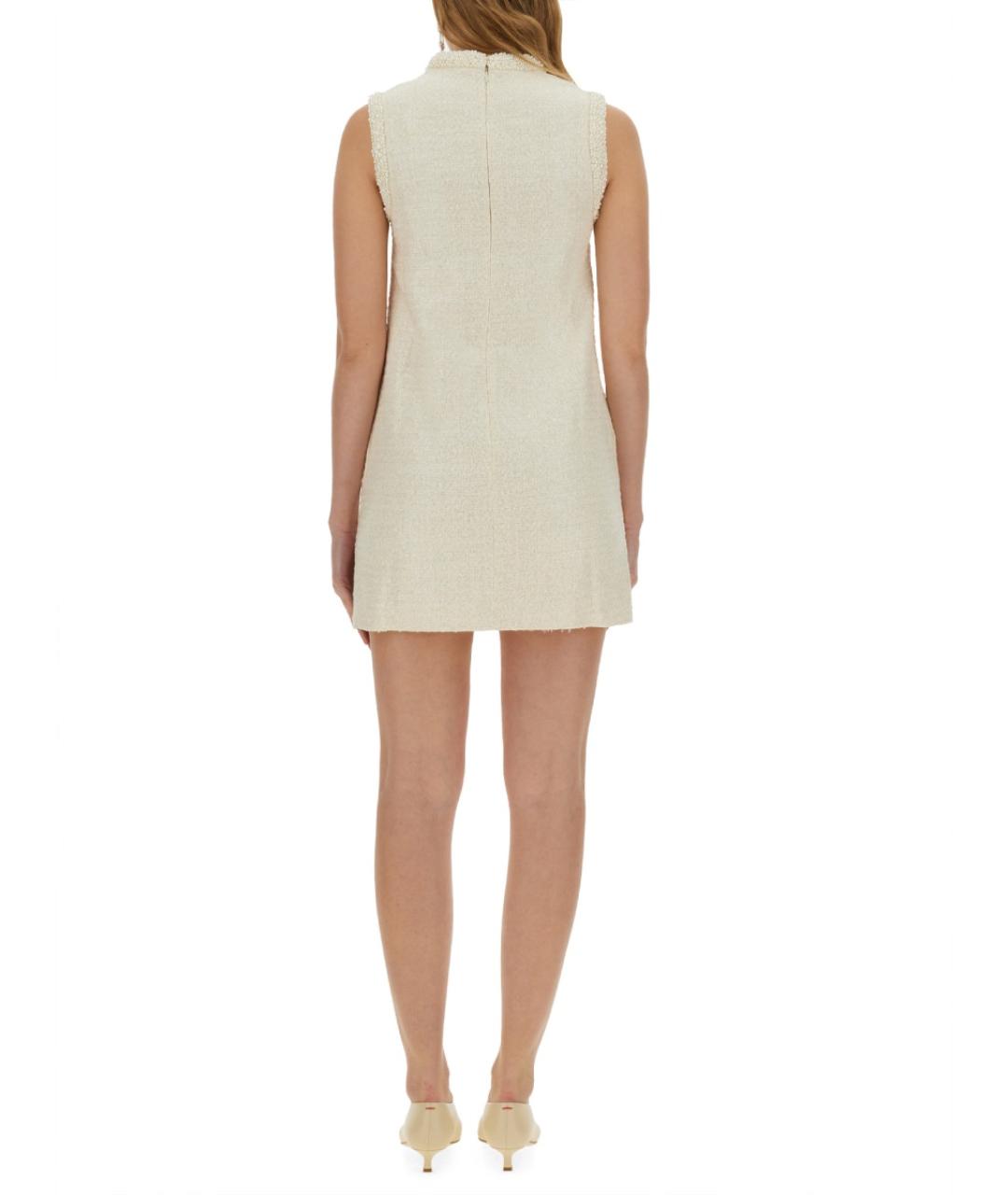 SELF-PORTRAIT Белое синтетическое повседневное платье, фото 4