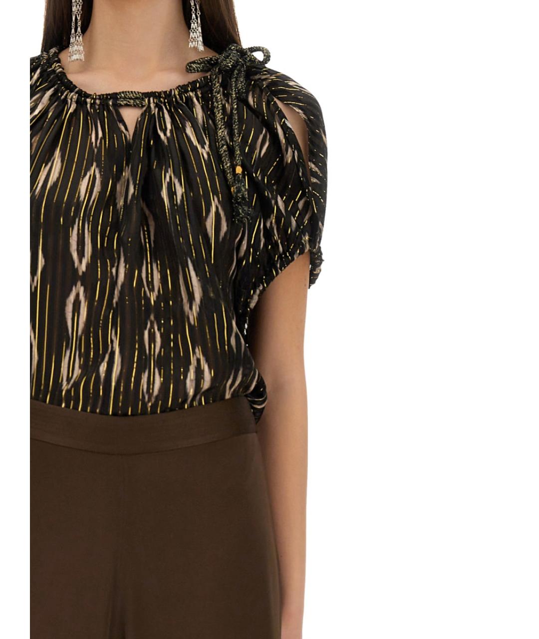 ISABEL MARANT Черная шелковая блузы, фото 5