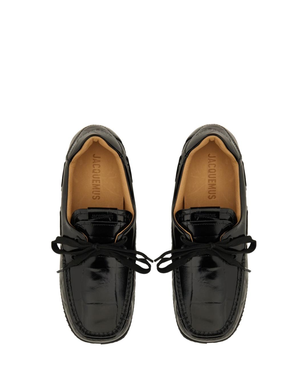 JACQUEMUS Черные кожаные лоферы, фото 6