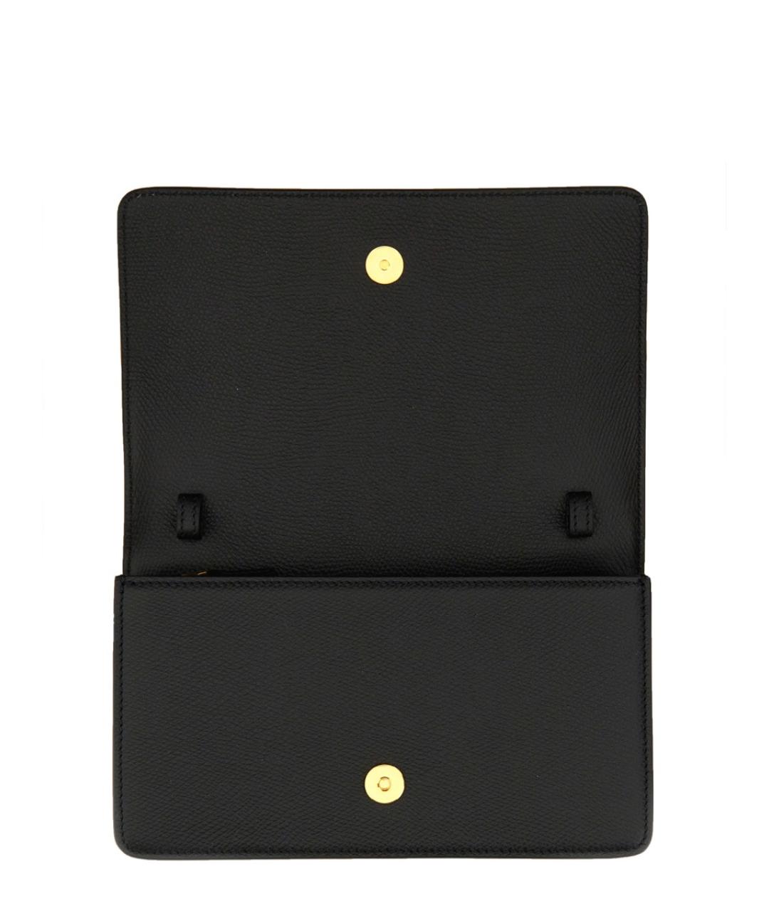 VALENTINO Черная кожаная сумка через плечо, фото 3