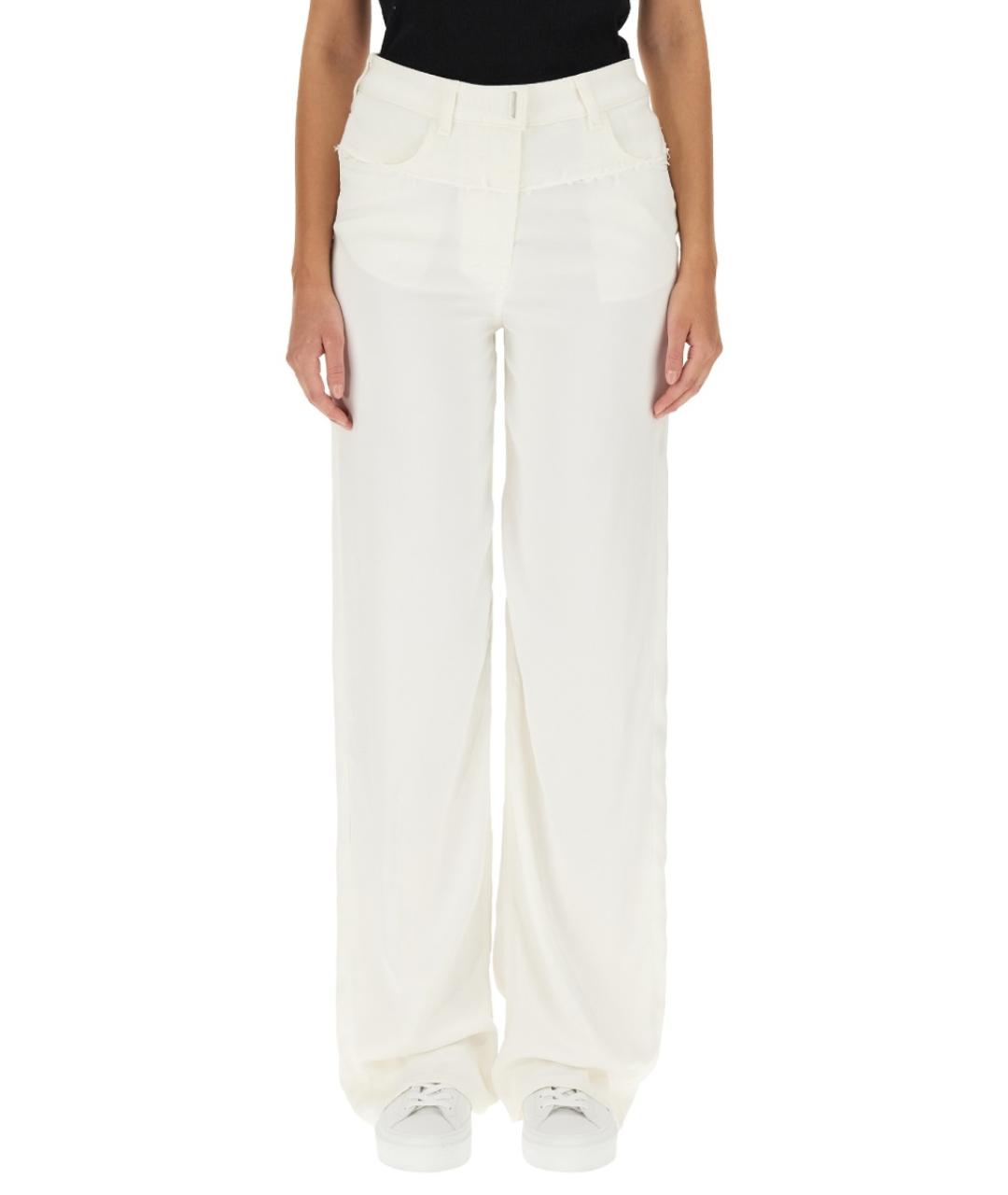 GIVENCHY Белые хлопковые прямые джинсы, фото 2