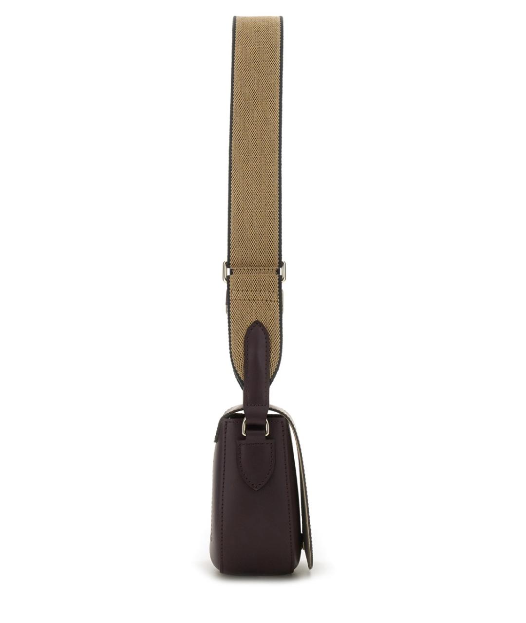 LONGCHAMP Бордовая кожаная сумка через плечо, фото 3