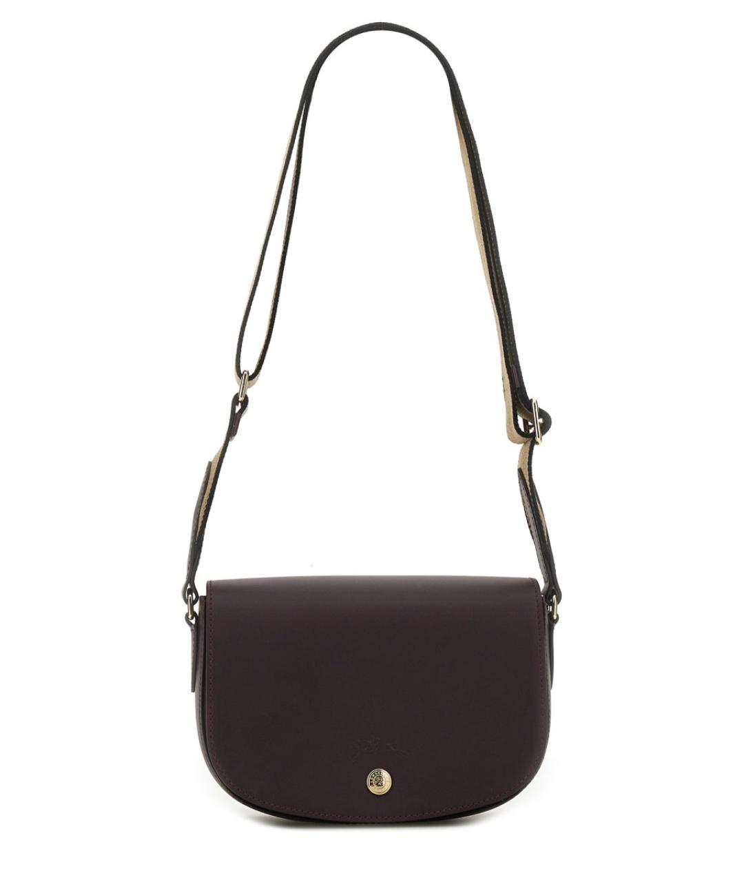 LONGCHAMP Бордовая кожаная сумка через плечо, фото 1
