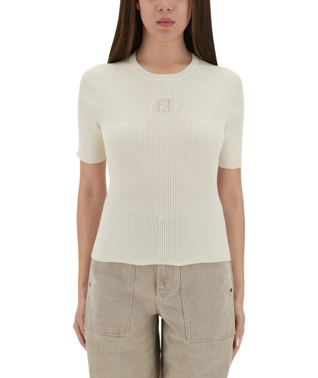 FENDI Белая хлопковая футболка, фото 2