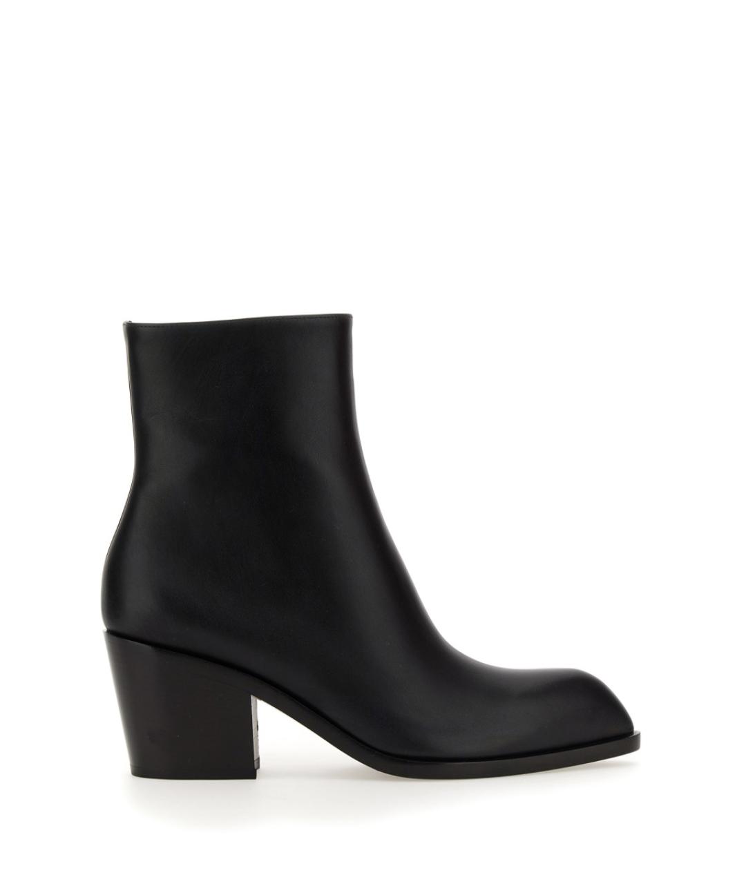 GIANVITO ROSSI Черные кожаные полусапоги, фото 1