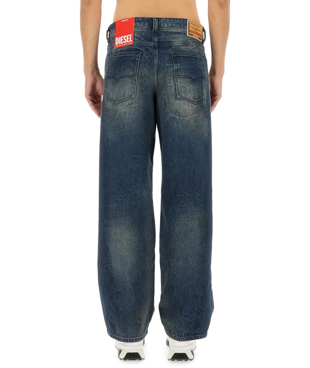 DIESEL Синие хлопковые прямые джинсы, фото 4