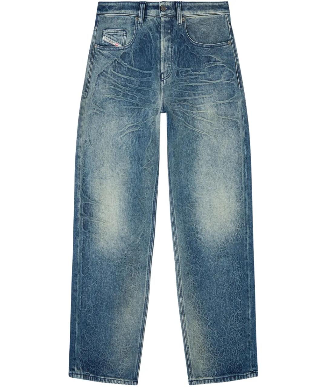 DIESEL Синие хлопковые прямые джинсы, фото 1