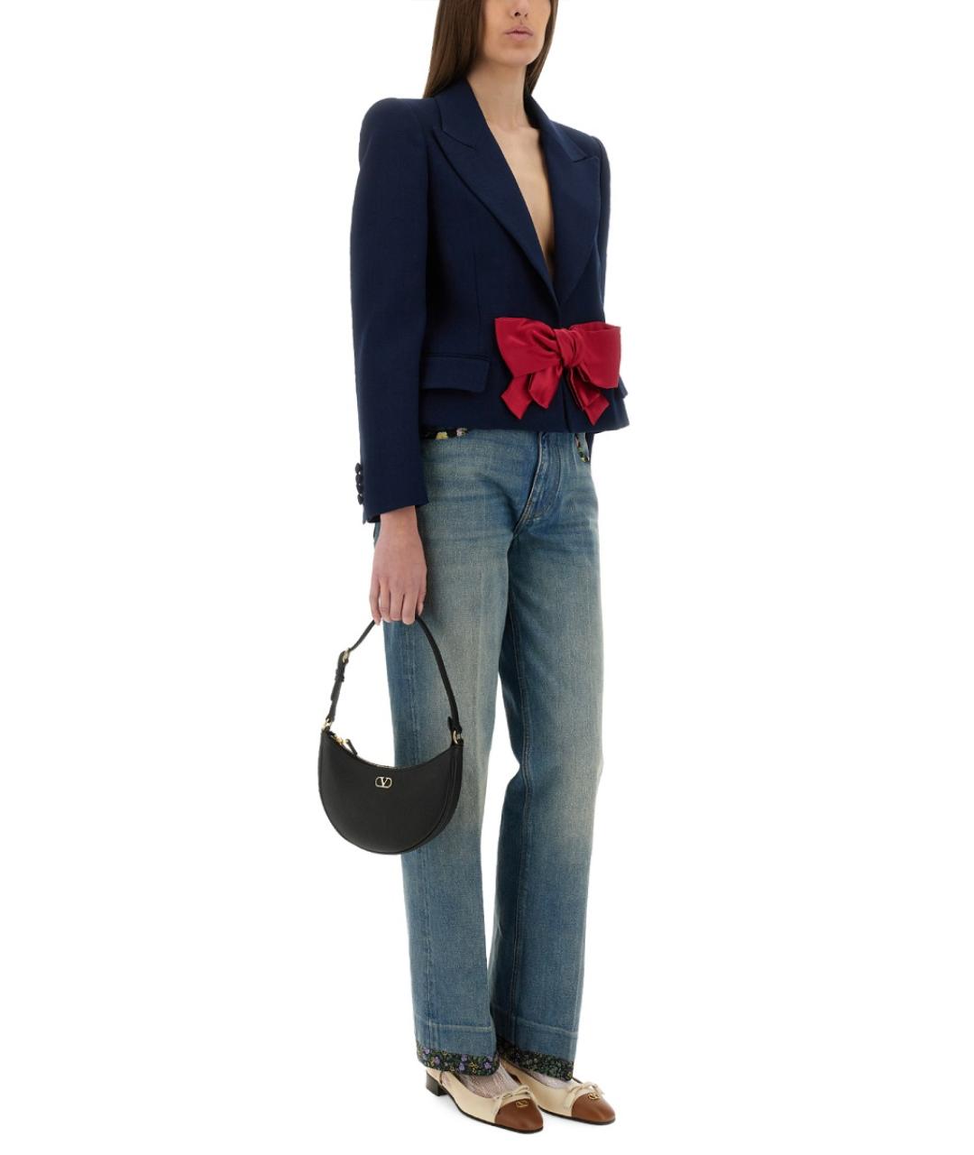 VALENTINO Синие хлопковые прямые джинсы, фото 3