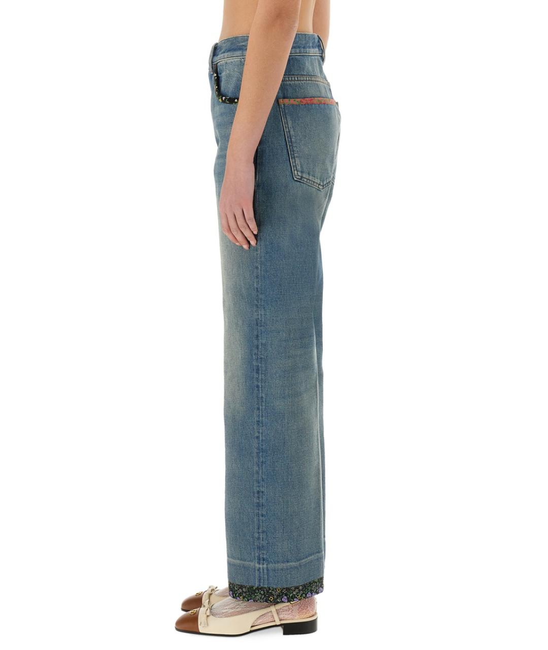 VALENTINO Синие хлопковые прямые джинсы, фото 5