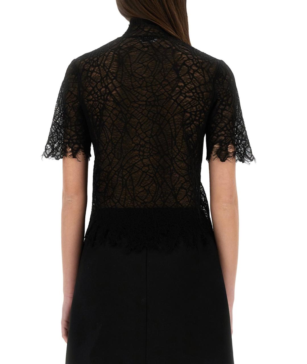 ALEXANDER MCQUEEN Черная хлопковая блузы, фото 4