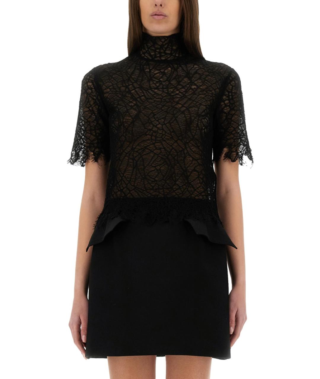 ALEXANDER MCQUEEN Черная хлопковая блузы, фото 2