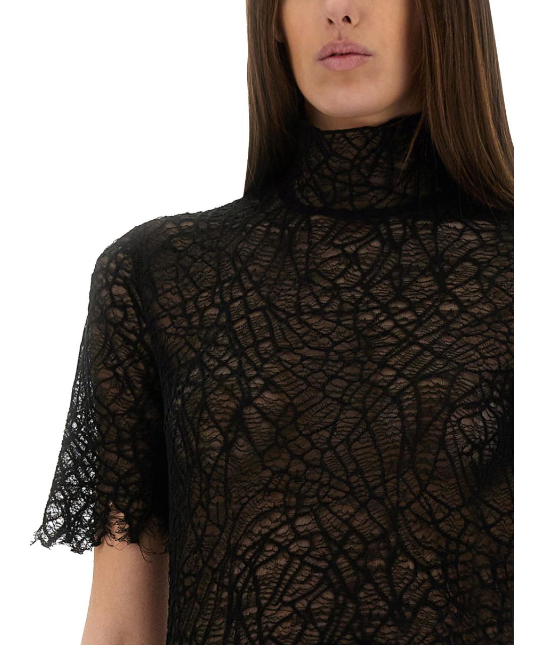 ALEXANDER MCQUEEN Черная хлопковая блузы, фото 5