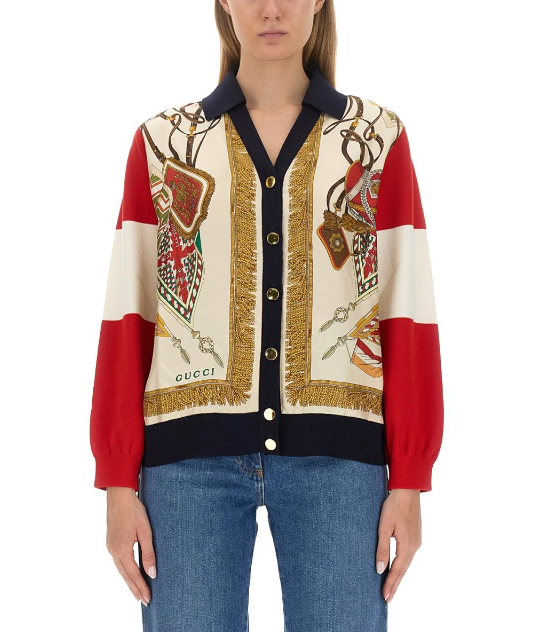 GUCCI Мульти шерстяной джемпер / свитер, фото 2