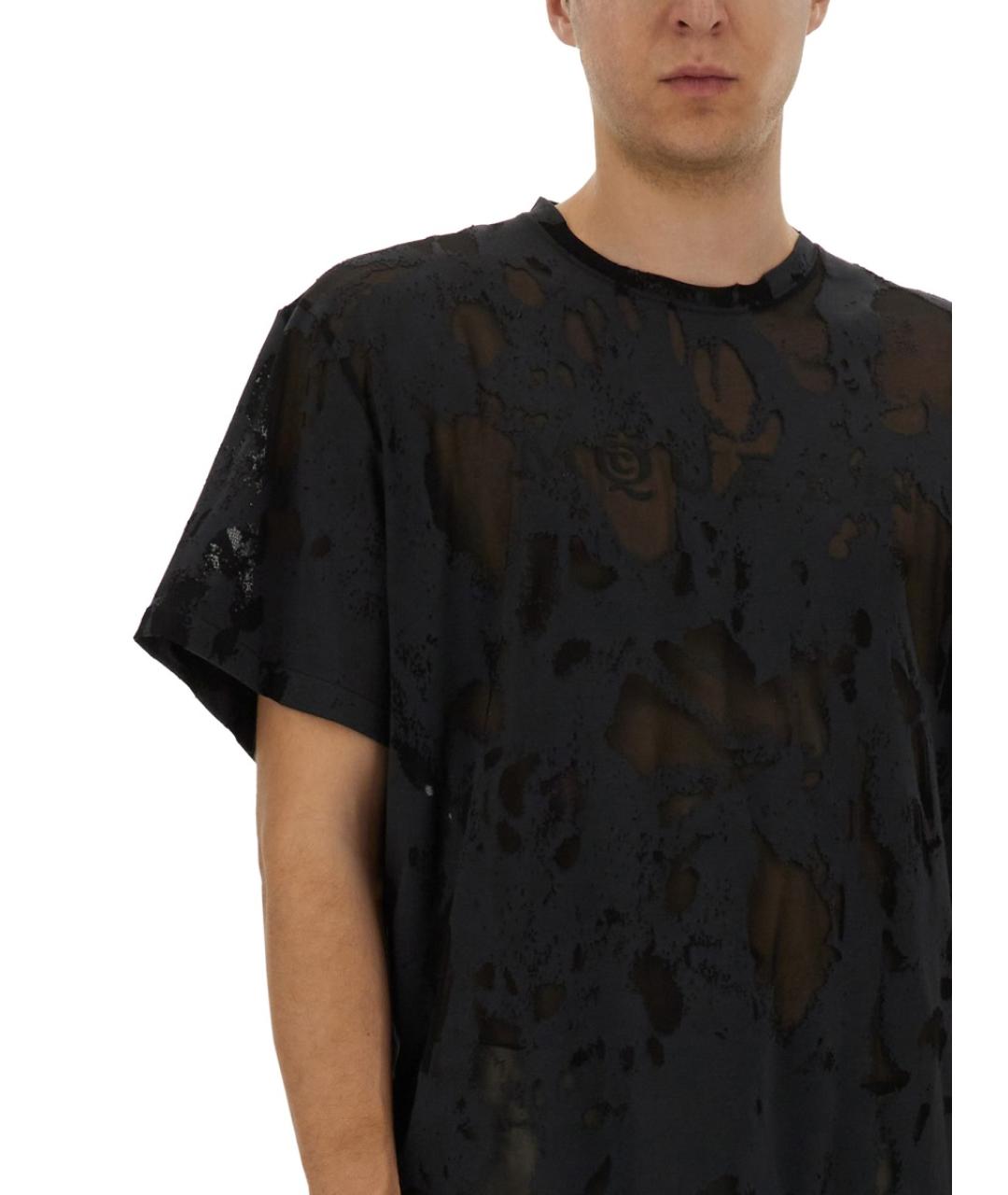 ALEXANDER MCQUEEN Черная хлопковая футболка, фото 5