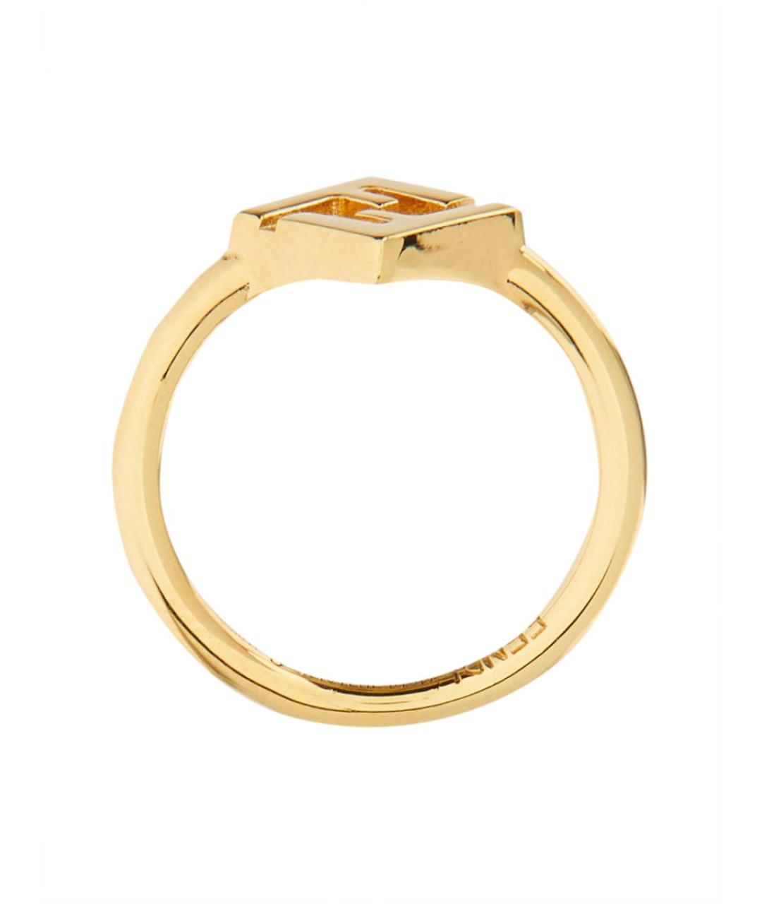 FENDI Золотое латунное кольцо, фото 2