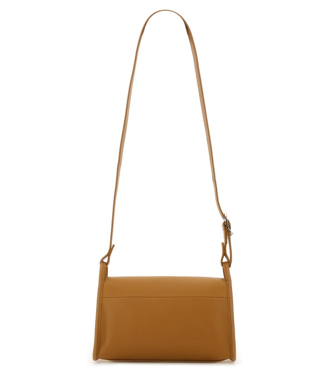 LONGCHAMP Коричневая кожаная сумка через плечо, фото 2